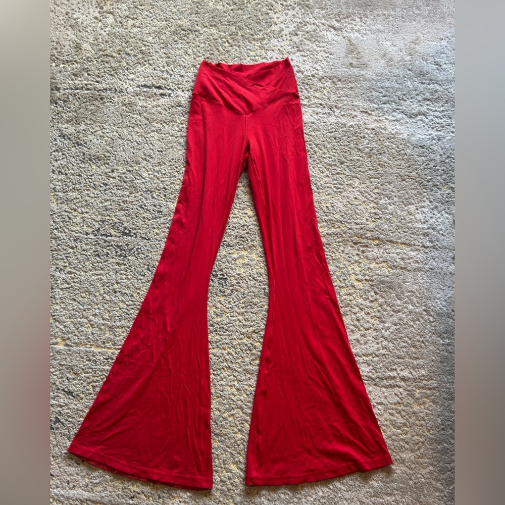 Aerie Vibrant Red Flare Pants
